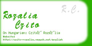 rozalia czito business card